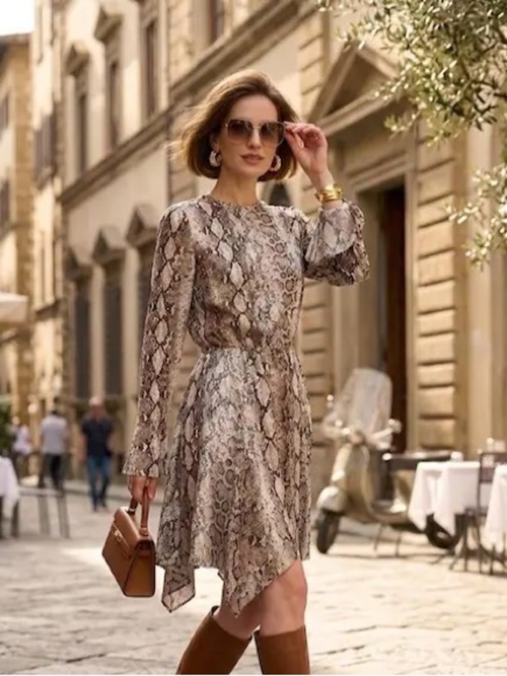 Michael Kors Snake Print Dress – Belt or Neck Tie – Tunic, Dress, or Beach Cover